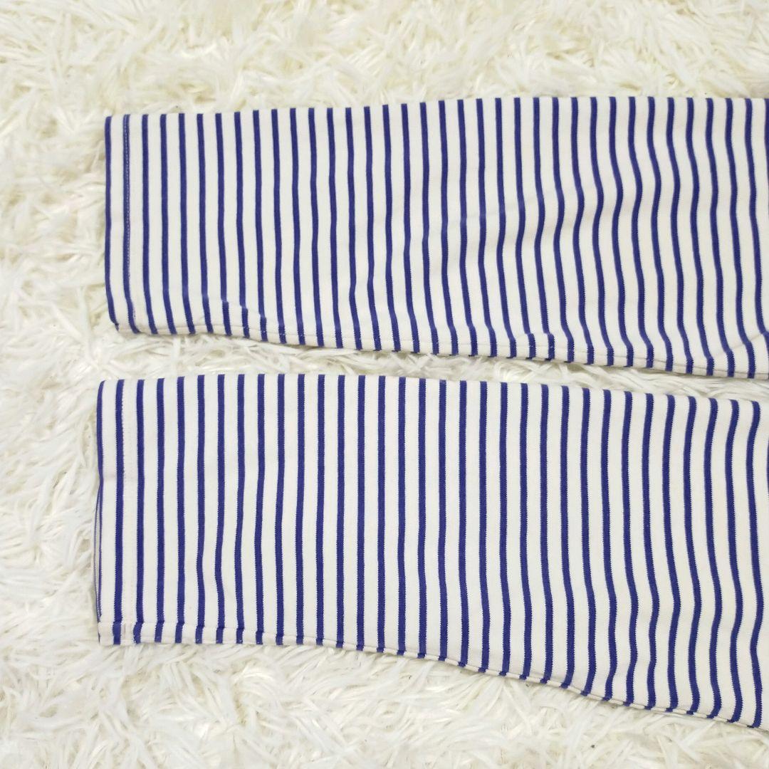 ノンネイティブ 美品 クルーネック長袖Tシャツ カットソー ボーダー 胸ポケット
