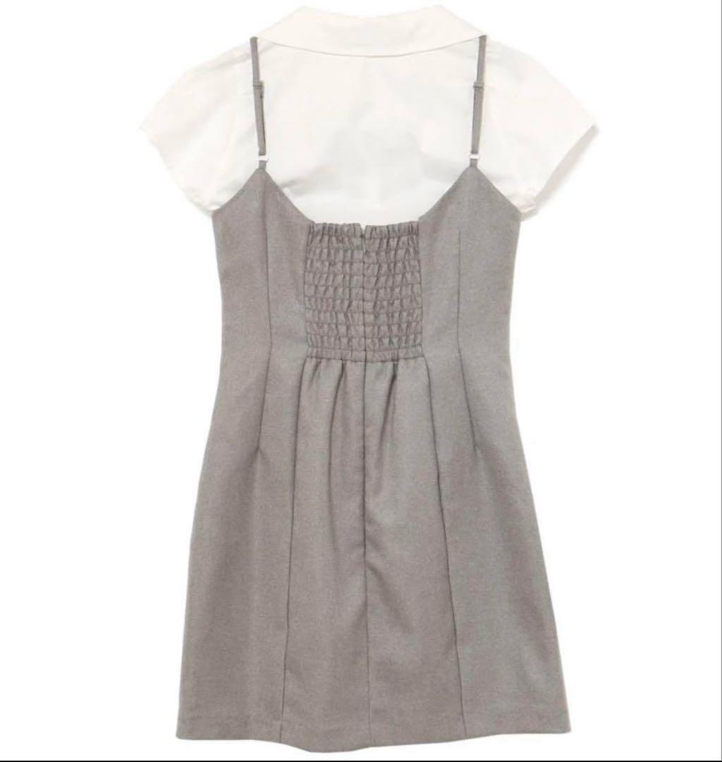andmary Betty layered dress beige gray