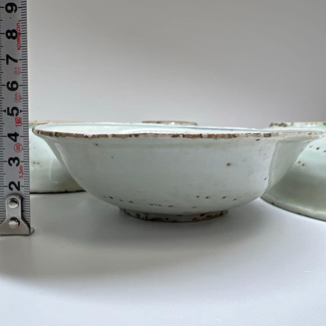 古染付鉢5客 口径約14㎝