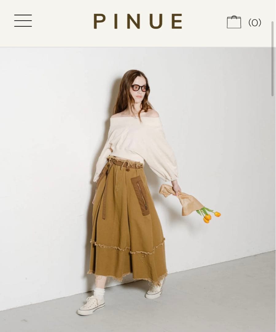 pinue ダメージフ スカートS PINUE