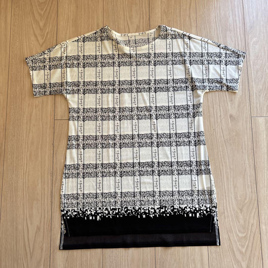 RECH ロングカーディガン半袖チュニックリボン付き