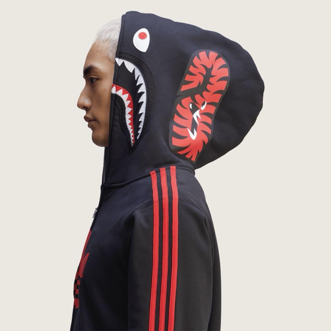 Adidas x BAPE Shark Hoodie Mサイズ　ステッカー付き