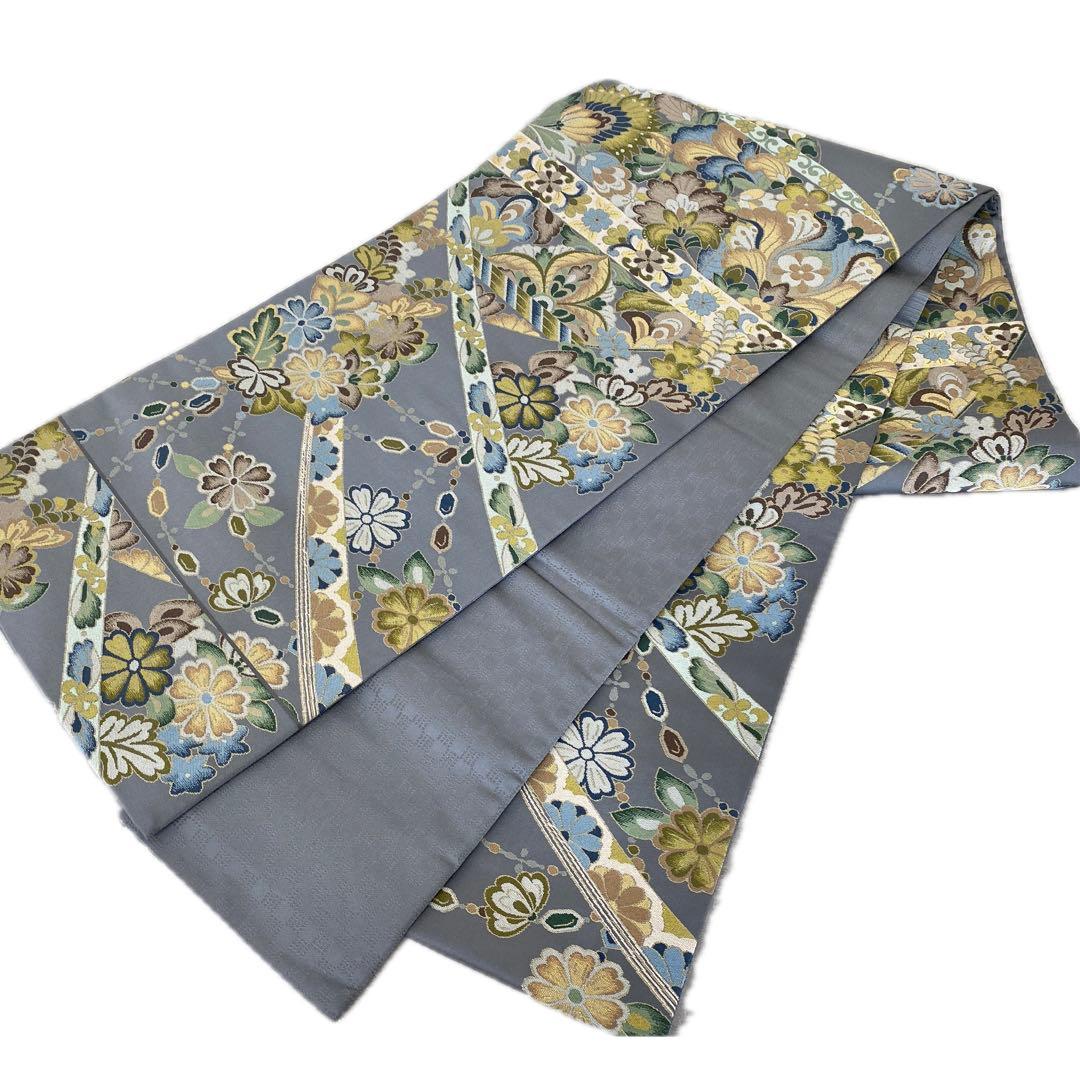 正絹 袋帯目立った傷や汚れなし