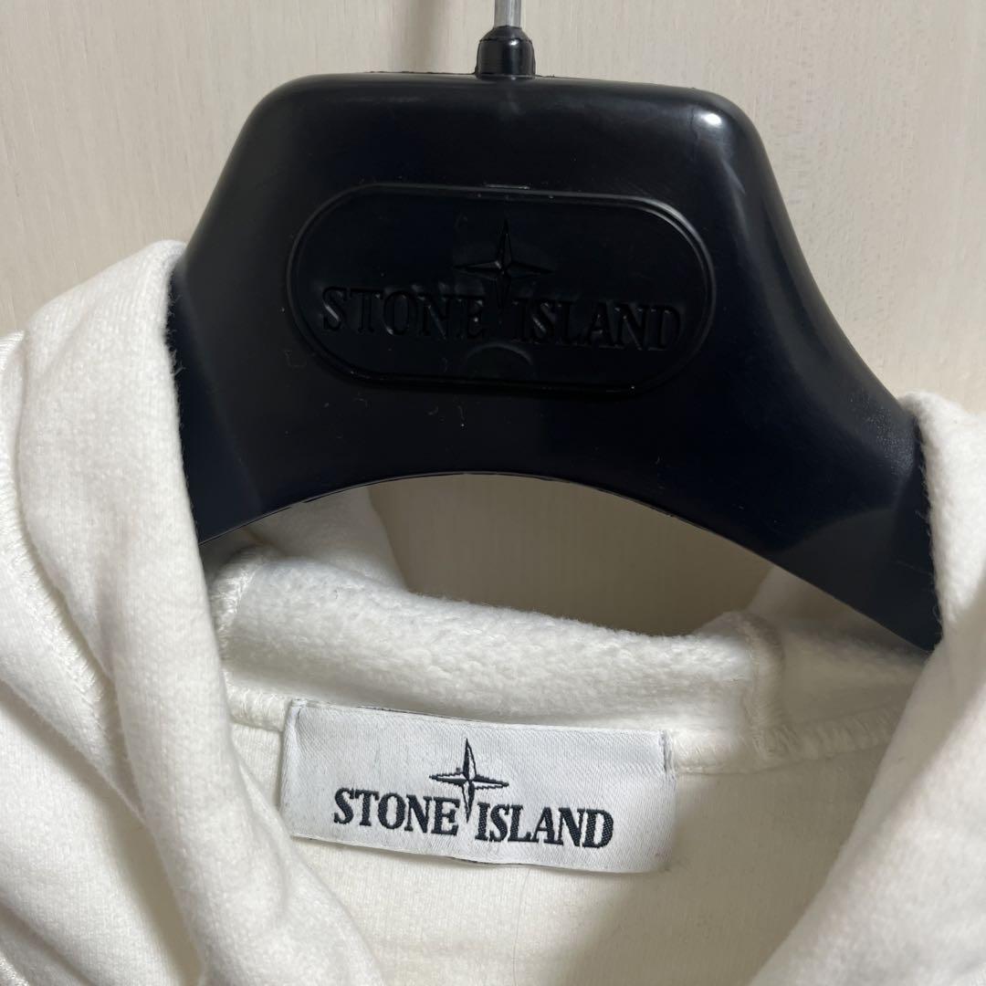 Stone island ストーンアイランド パーカー フード　ホワイト　S