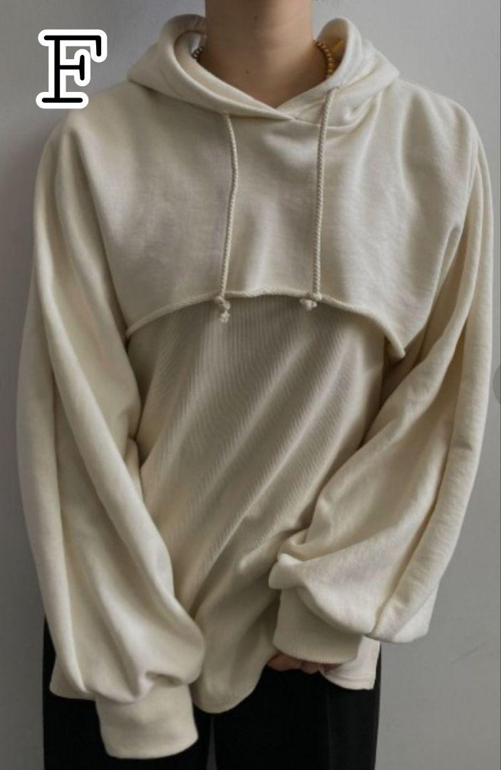 新品 AMERI TANK LAYERED HOODIE TOP アイボリー