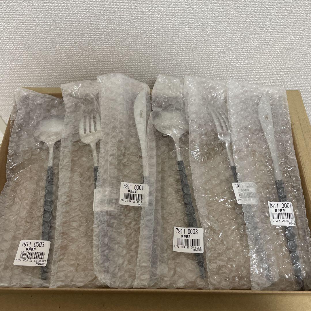 CUTIPOL クチポール ブラック GOA ゴア デザートカトラリー6本セット