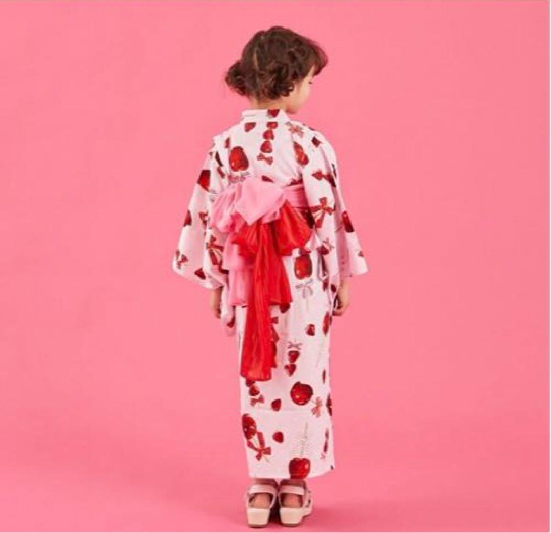 ☆超目玉】【☆超目玉】メゾピアノ いちごりんご飴柄 浴衣 浴衣