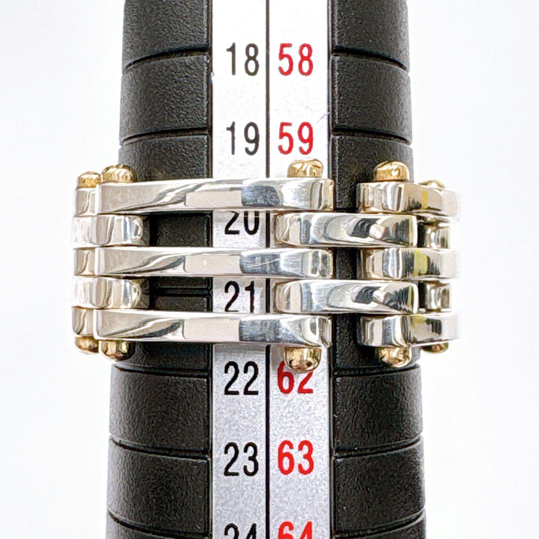 極美品 オールドティファニー ゲート コンビ 20.5号 シルバー k18