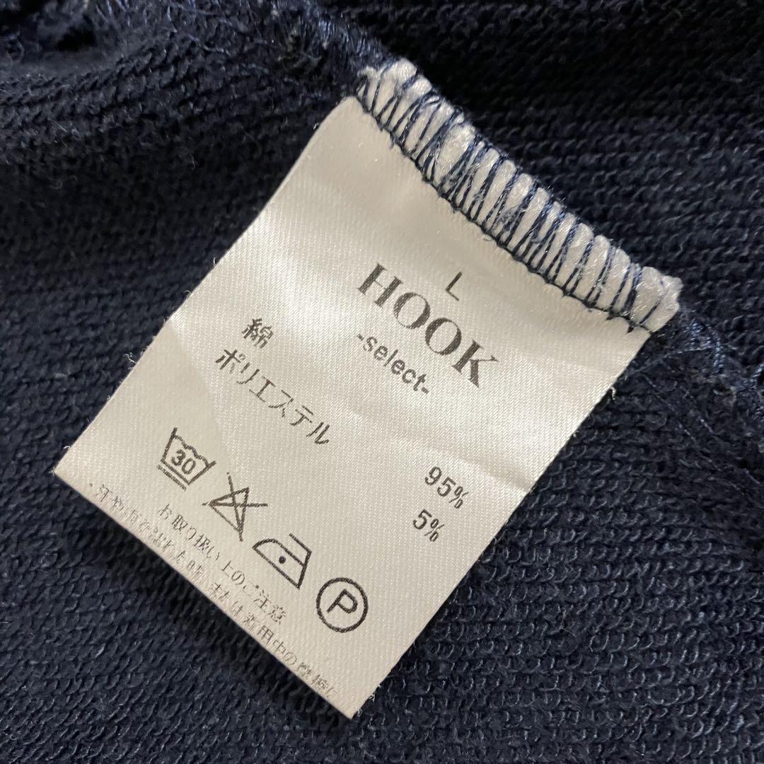 スウェット　トレーナー　刺繍　ネイビー　紺　可愛い　古着