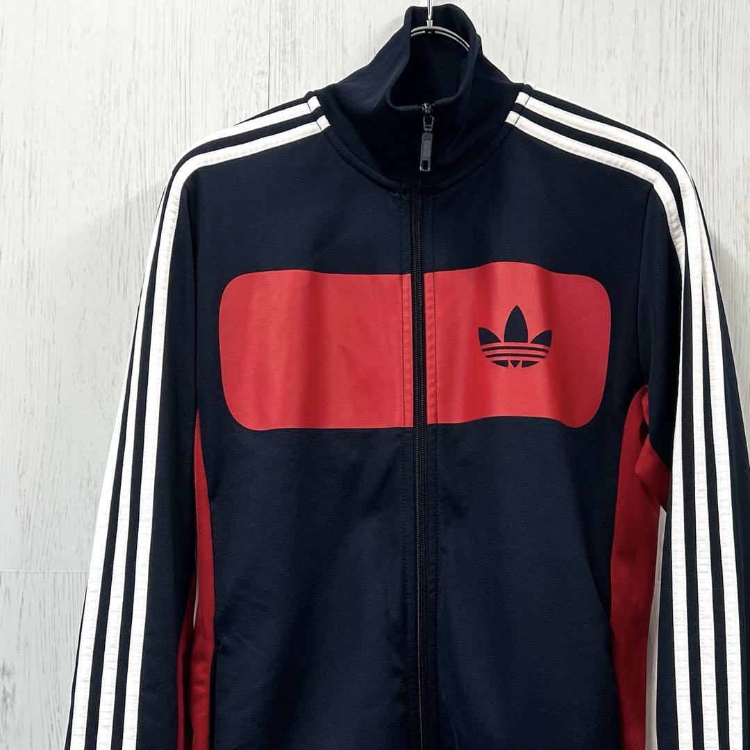 アディダス トラックジャケット ポリ 紺赤 M adidas