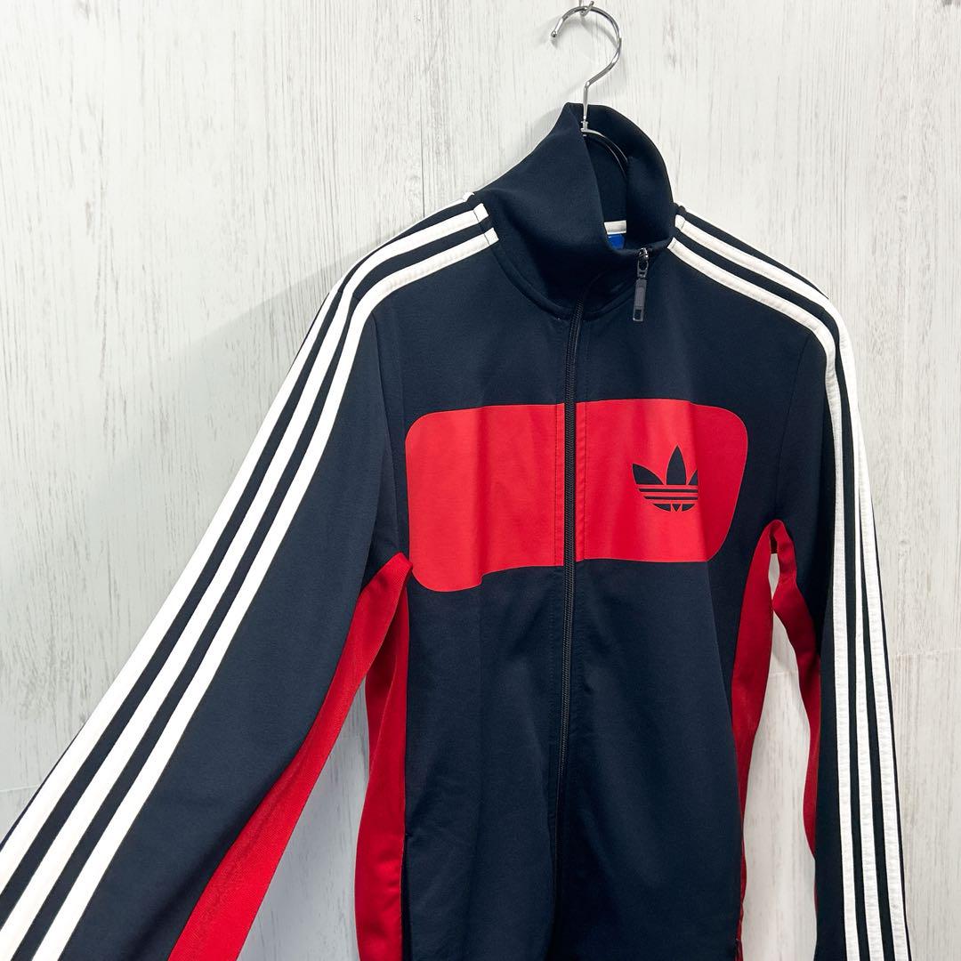 アディダス トラックジャケット ポリ 紺赤 M adidas