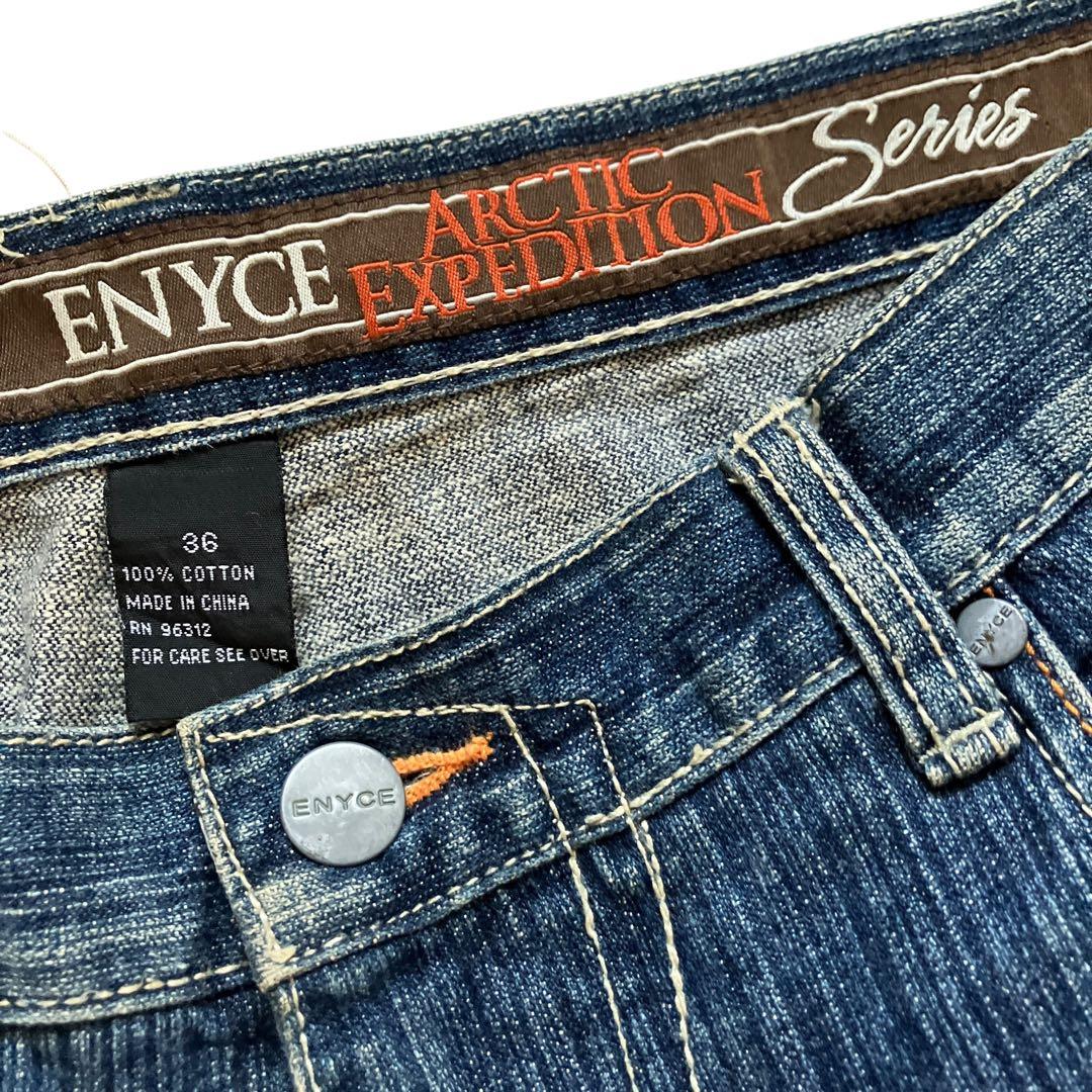 極太00s ENYCE W36 豪華刺繍 バギーデニム B系HIPHOP Y2K 極太00s ENYCE W36 豪華刺繍 バギーデニム B系HIPHOP Y2K