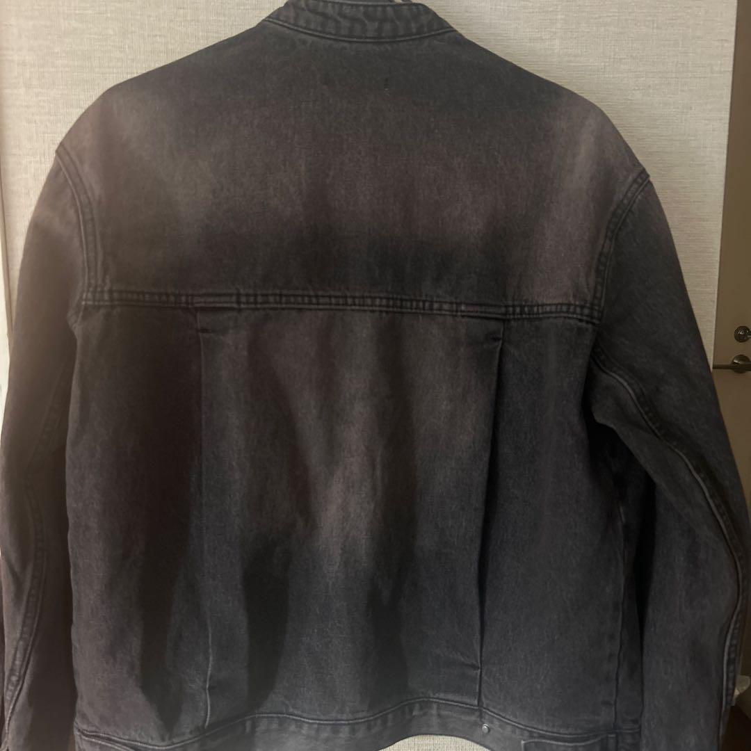 ジャケット・アウター VINTAGE WASHED DENIM ZIP MOTO JACKET