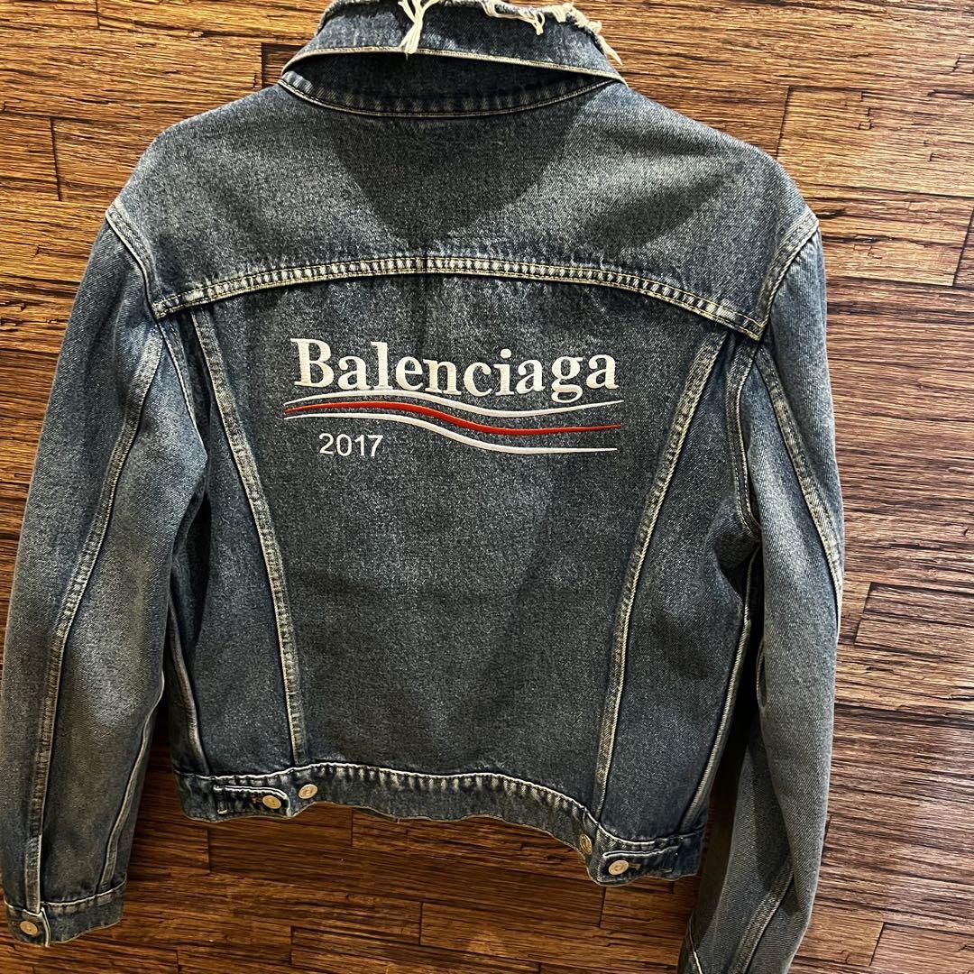 最終値下げ 美品 BALENCIAGA ダメージ デニムジャケット