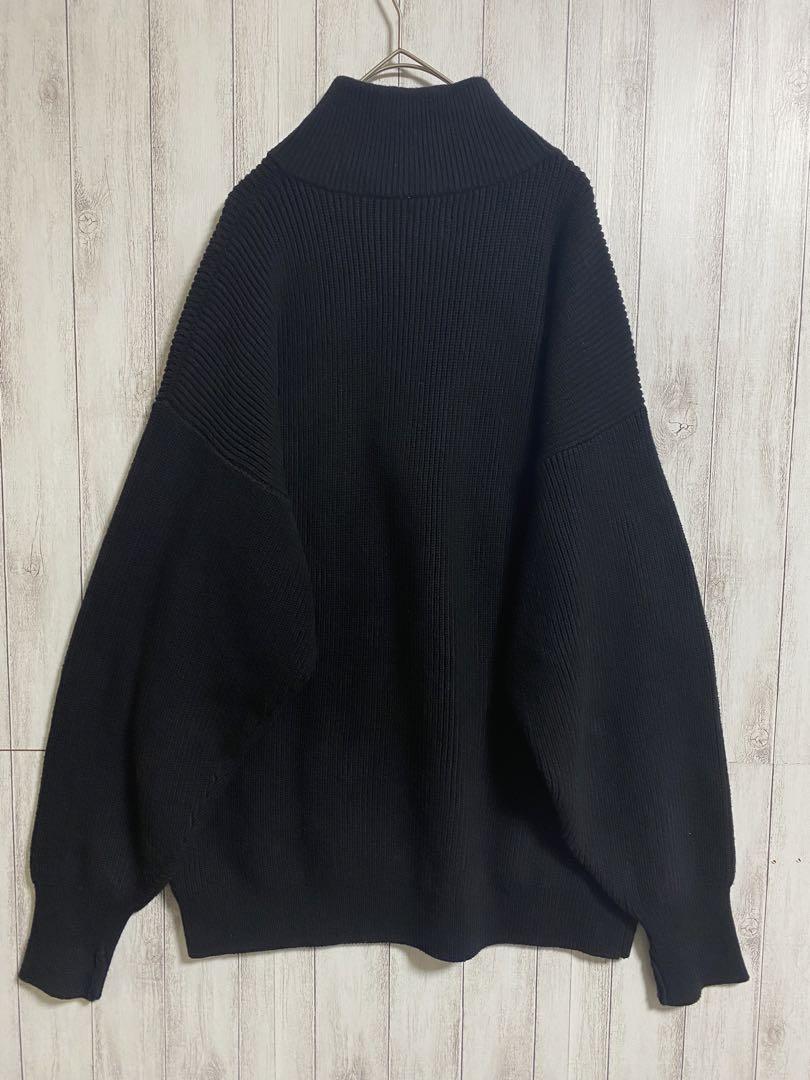 Steven Alan コットン/カシミヤ ハーフジップ ドライバーズ ニット