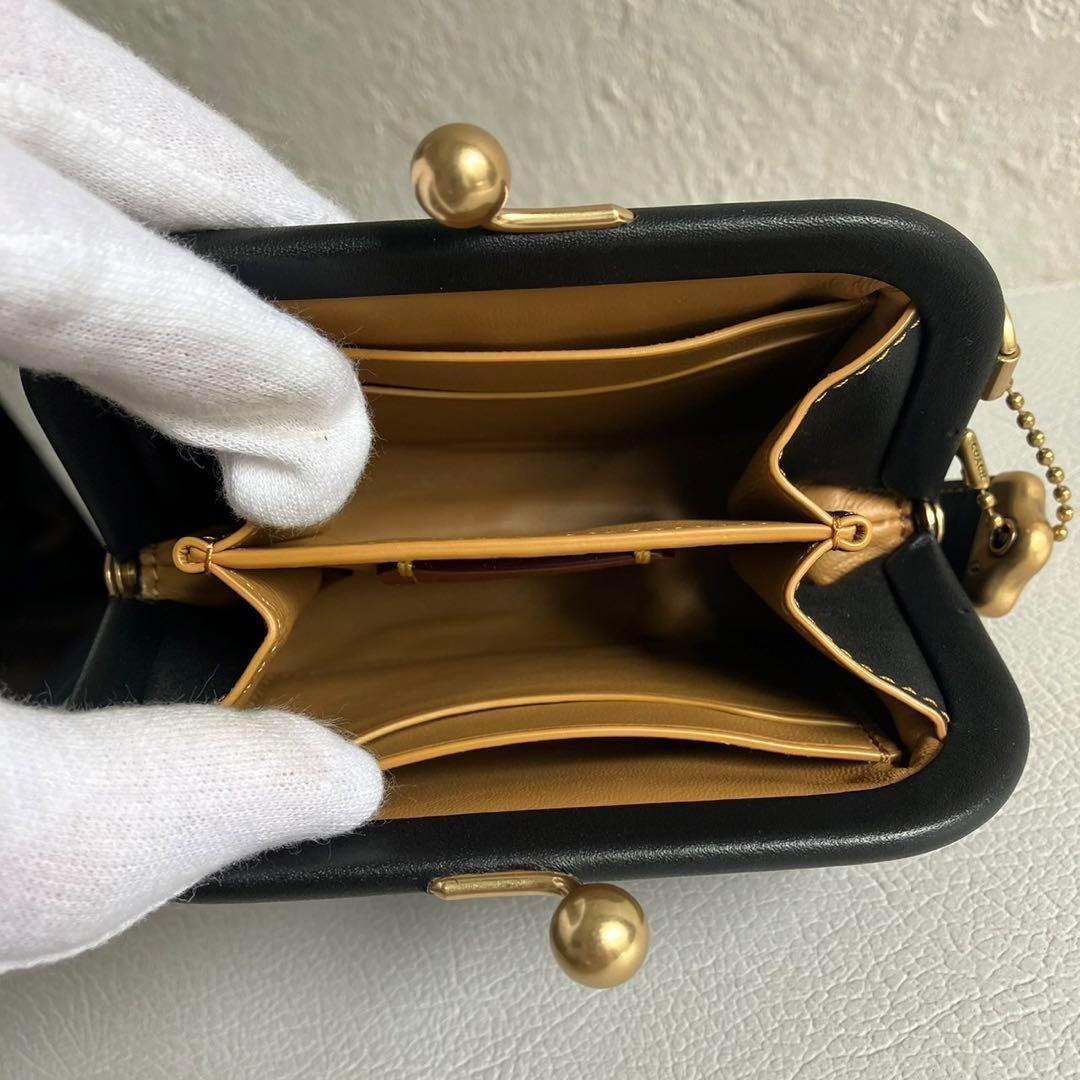 極美品✨ COACH キスロック コインケース がま口 財布 ウォレット 黒