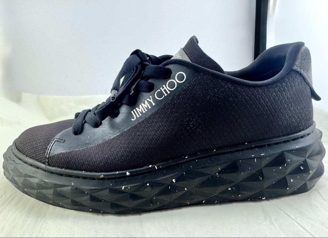 ジミーチュウ スニーカー Diamond Light Maxi/F 37 DIAMOND LIGHT MAXI/F | White Nappa Leather Low-Top Trainers