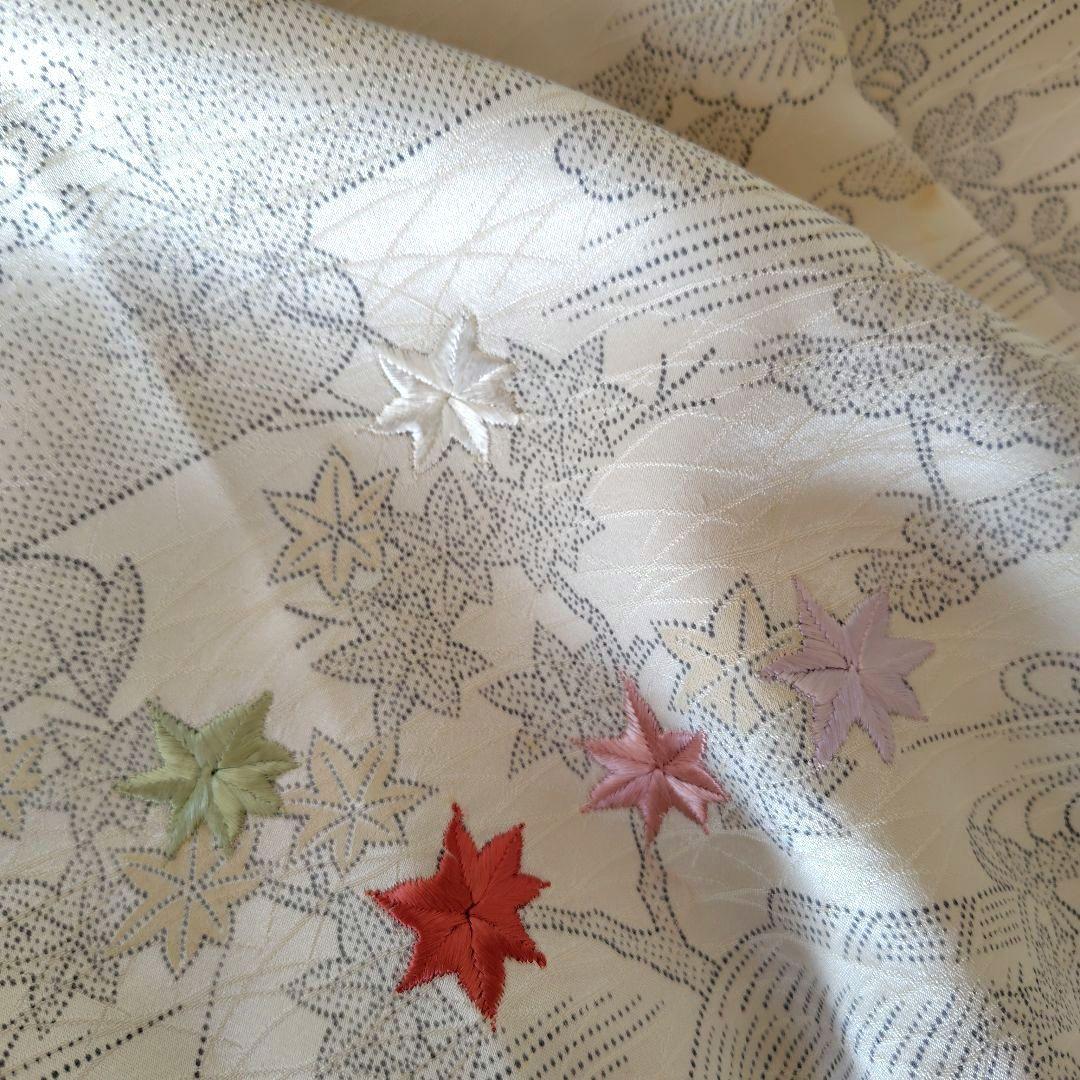 着物リメイクもんぺ【楓】 正絹 ハンドメイド ワイドパンツ 刺繍