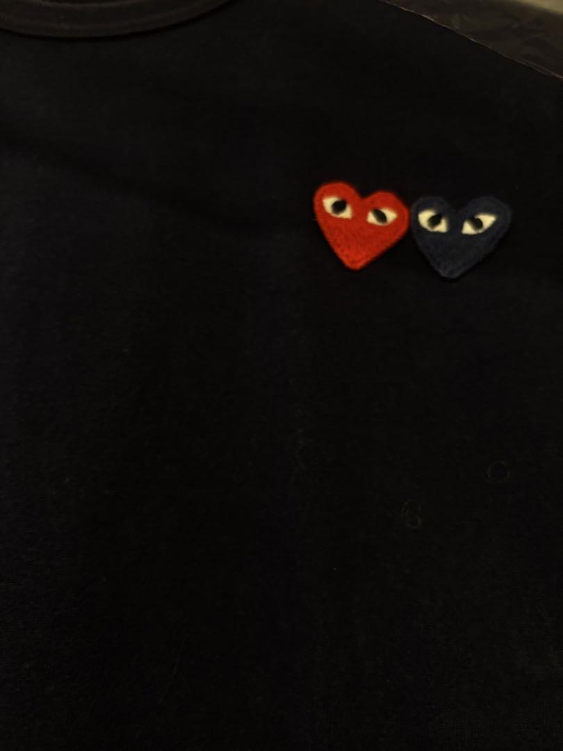 PLAY COMME des GARÇONS ハート刺繍 Tシャツ L