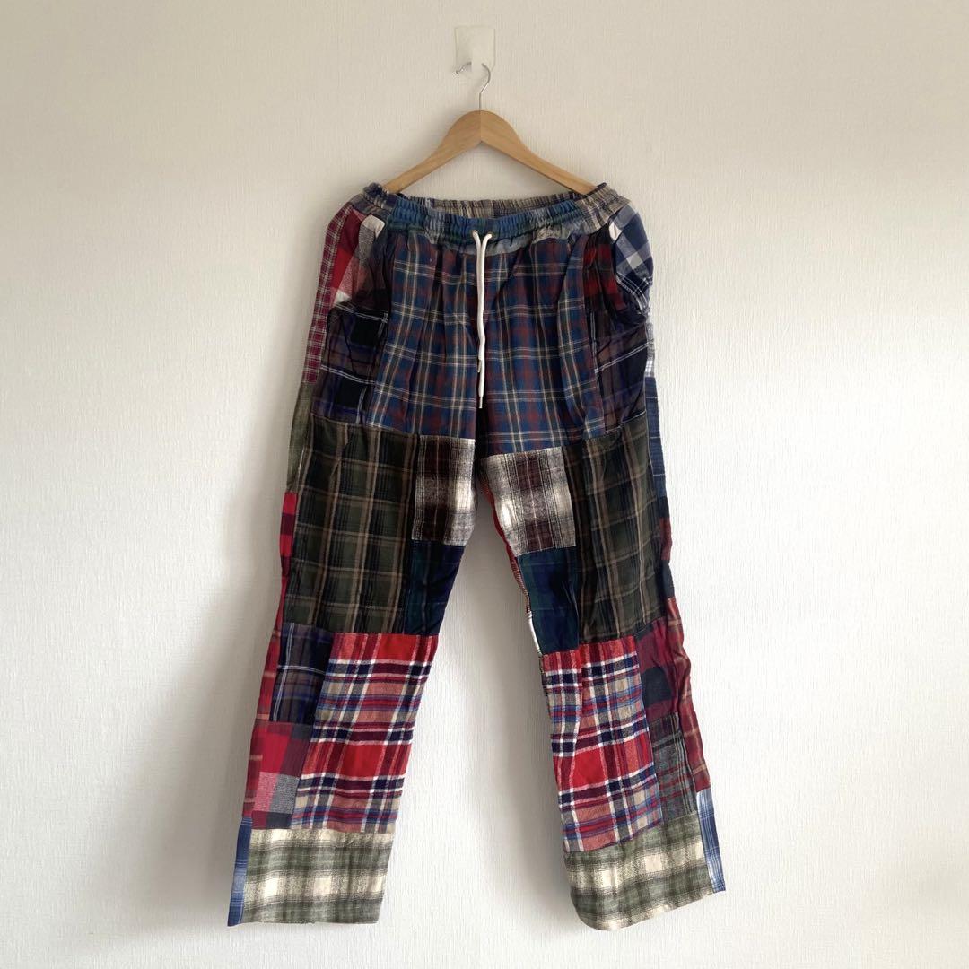 vintage リメイク フランネルシャツ パッチワーク パンツ 古着 13