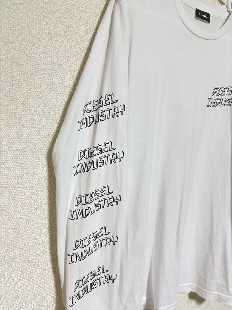 DIESEL ディーゼル ロンT 長袖 Tシャツ ホワイト XLサイズ