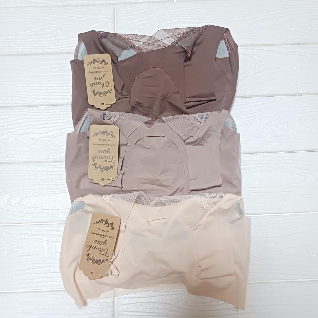 胸を小さく見せるブラ シームレス ノンワイヤー L ナイトブラ 美胸 人気 02