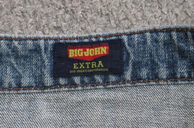 の通販 ビッグジョンEXTRAXXXX色落ちデニムジーンズパンツ革パッチEX104w34 の通販 ビッグジョンEXTRAXXXX色落ちデニムジーンズパンツ革パッチEX104w34