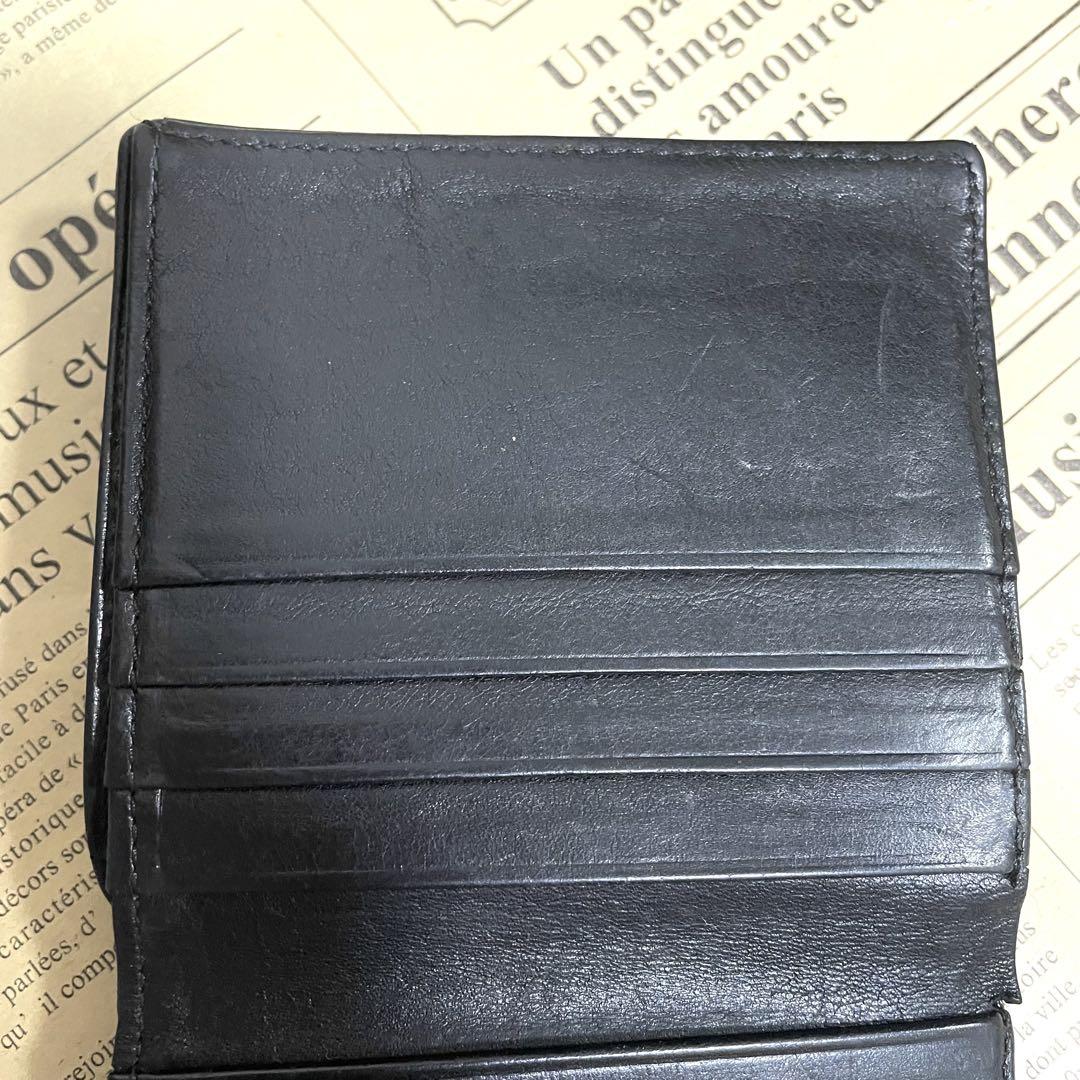 メゾンマルジェラ 二つ折り財布 ブラック MARGIELA 4ステッチ 黒 財布