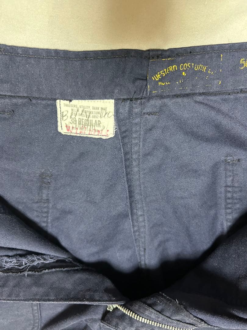 希少70s ビンテージ　US NAVY USN ユーティリティパンツ ミリタリー