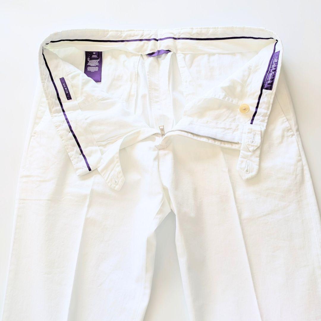 RALPH LAUREN PURPLE LABEL ホワイトチノスラックス