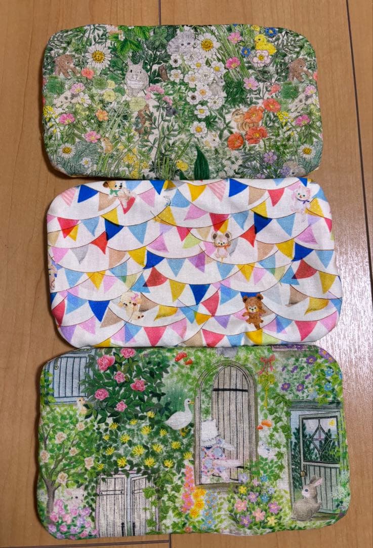 さくら様専用ガーゼハンカチ　ユキエモン　お好きな組み合わせ3枚セット　シーチング