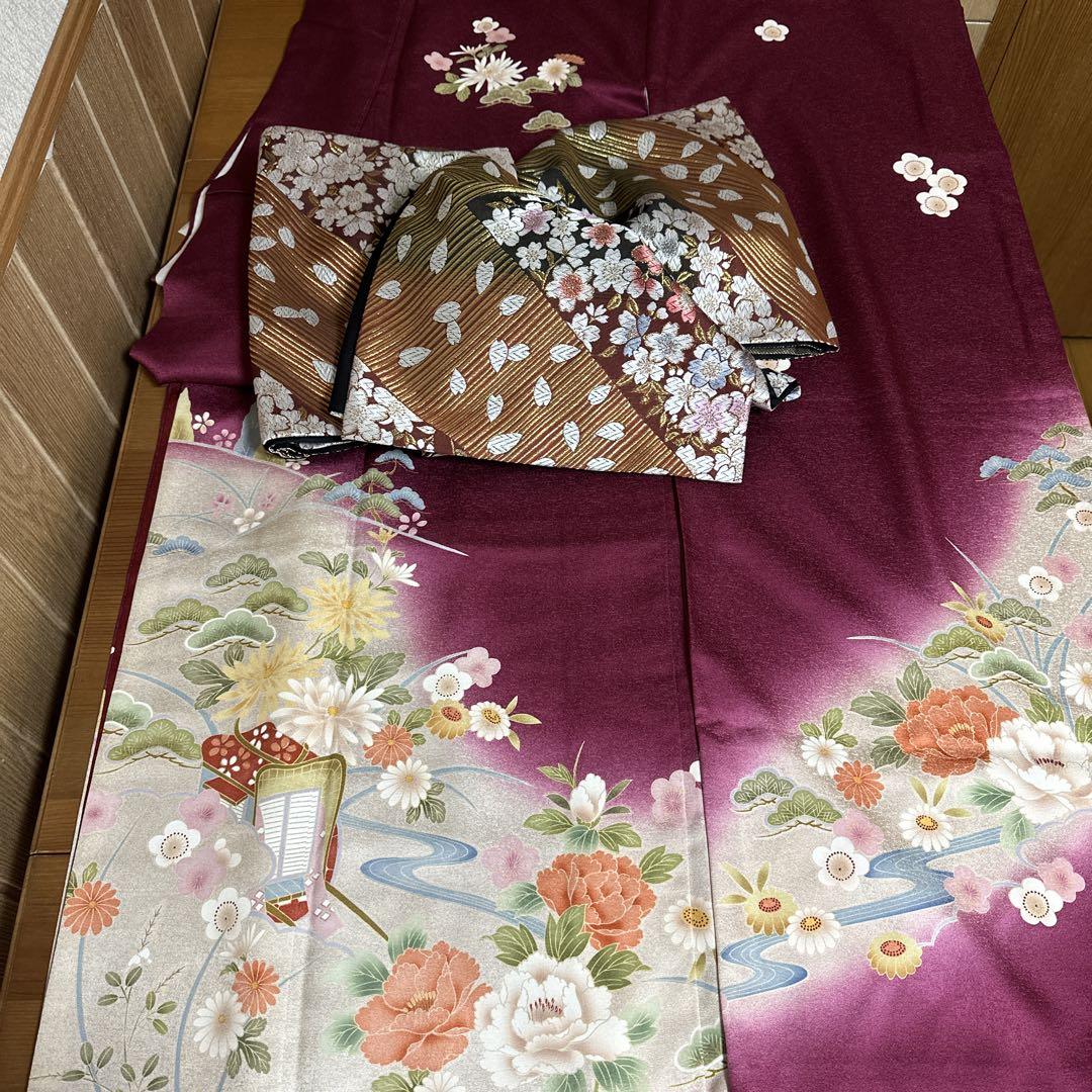 正絹振袖 袋帯 長襦袢 小物セット 18ー02 画像2