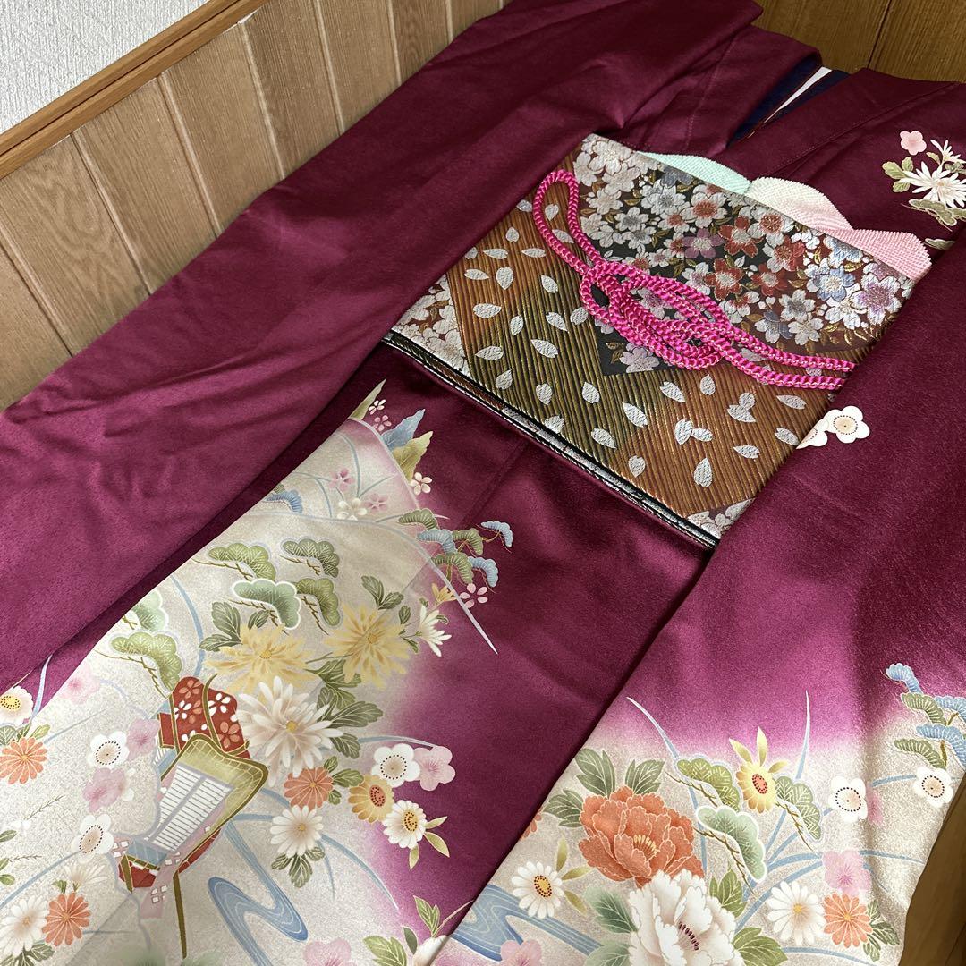 正絹振袖 袋帯 長襦袢 小物セット 18ー02 画像3