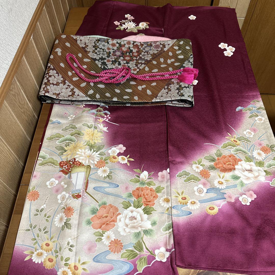 正絹振袖 袋帯 長襦袢 小物セット 18ー02 画像4