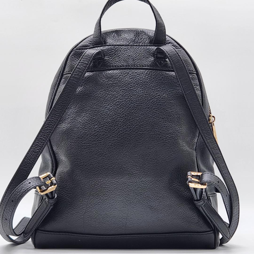 良品 Michael Kors リュック レザー ブラック シボ革c882