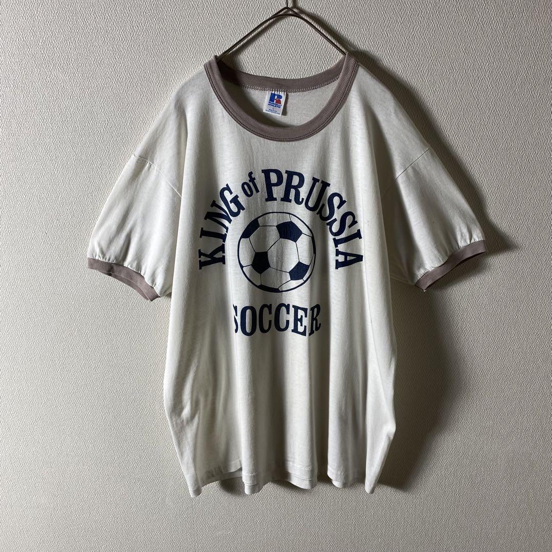 入手困難 激レア カレッジ 80s RUSSELL USA製 リンガー 両面 L