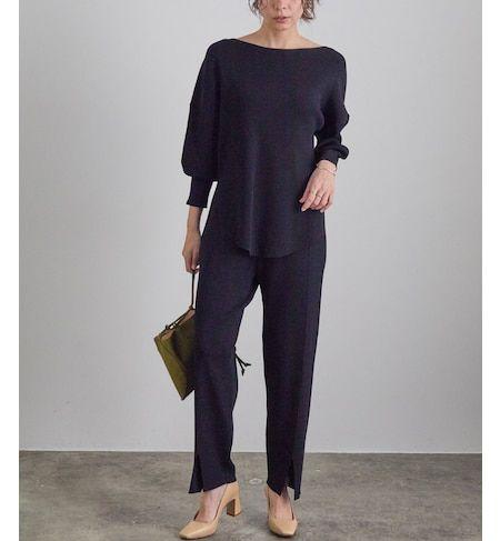 SALON adam et rope きちんとリラックス リブニットセットアップ