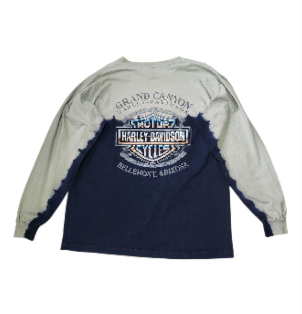 ハーレーダビッドソン バックロゴプリント 長袖Tシャツ アメリカ製L・Harley-Davidson