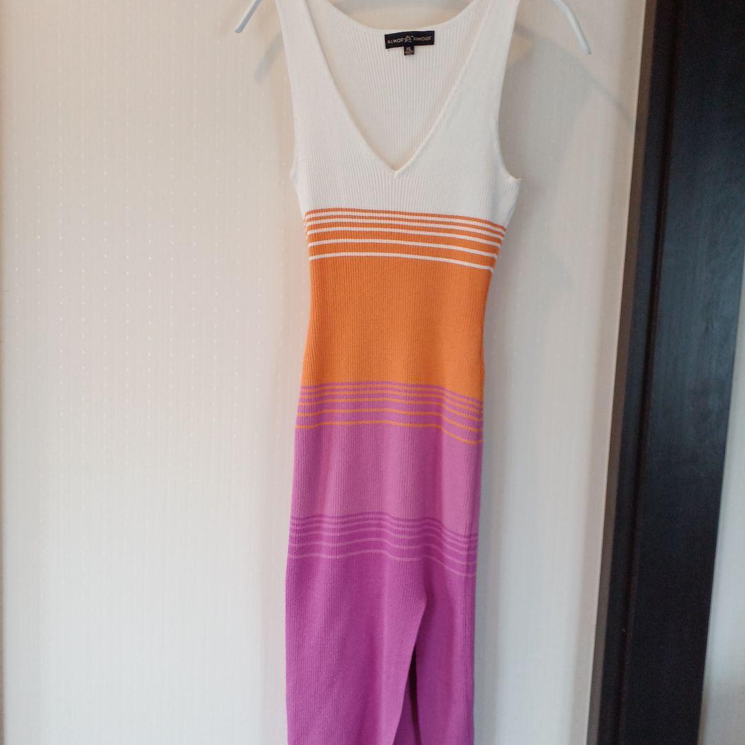 ALMOST FAMOUS XL ノースリーブニットワンピース