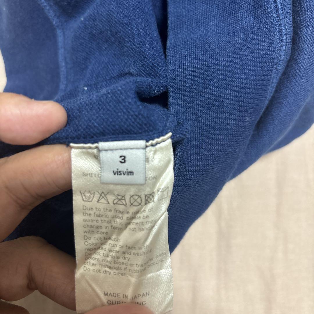 トップス visvim 12SS INDIGO RAGLAN 3/4 CREW