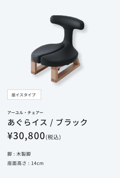アーユルチェア　あぐらイス　美品 アーユル・チェアあぐらイス ブラック