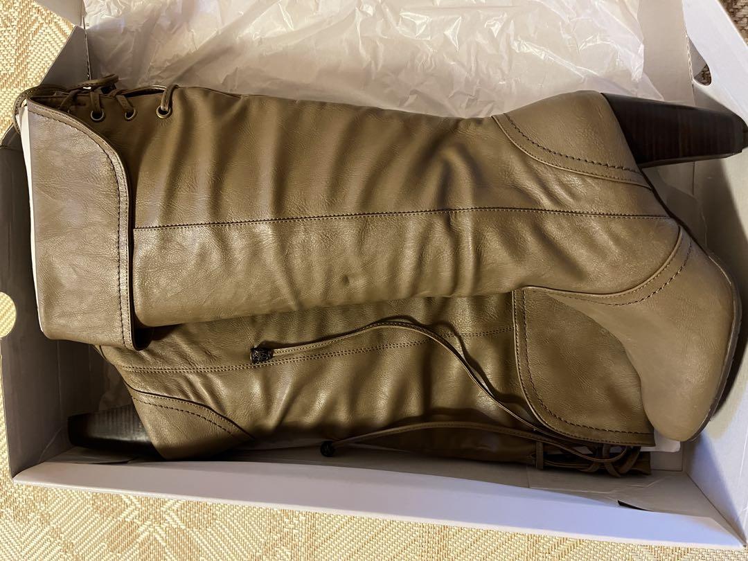 NUOVO ベージュ ロングブーツ 高ヒールLサイズ