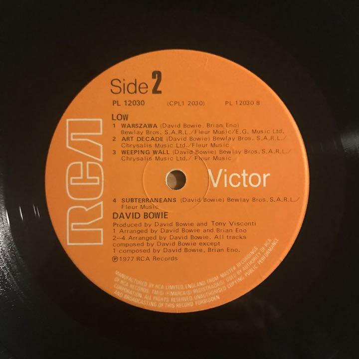 David Bowie – Low アナログレコード LP 洋楽