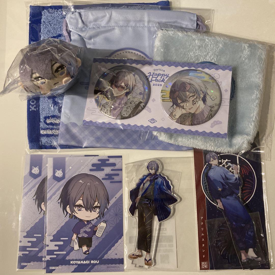 小柳ロウ 夏祭り 極楽湯 もちころりん ハッピーパック アクスタ 缶バッジ