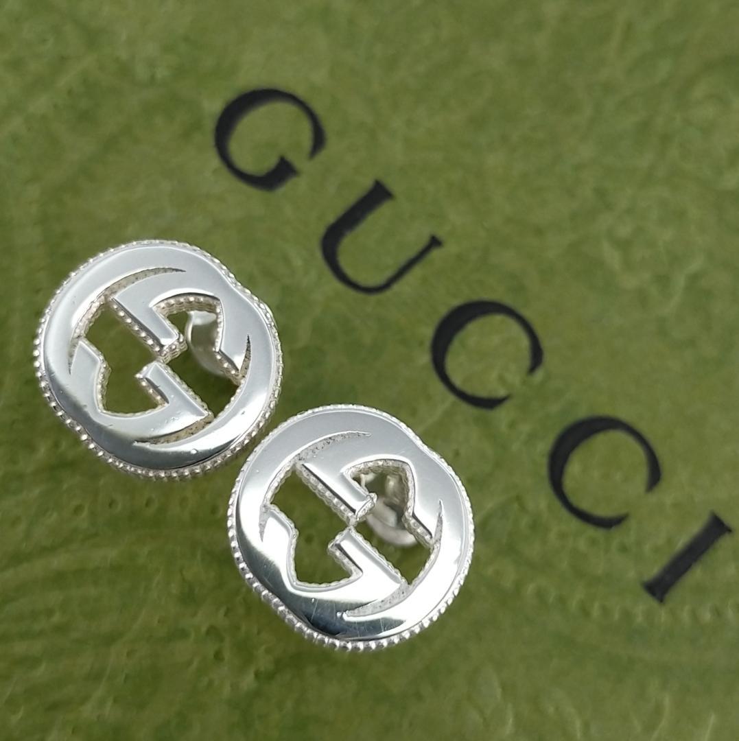 ★SALE★【GUCCI】インターロッキング　G　ギザギザ　ピアス　1009