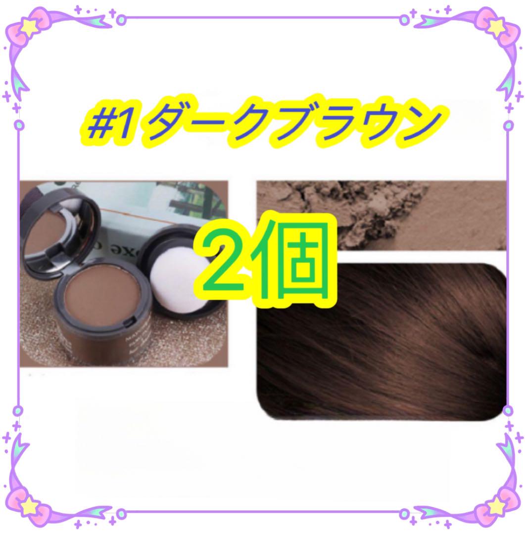 ヘアシャドー 【ダークブラウン】生え際パウダー ヘアー 薄毛 アート 