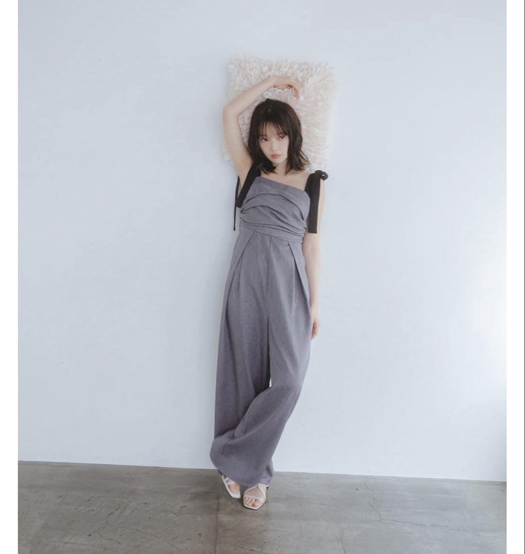 andequal】ribbon shoulder combinaison - メルカリ