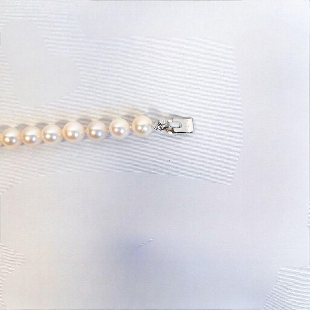 パール　あこや真珠 シルバー金具 大粒ネックレス 7.9mm〜8.3mm 照り