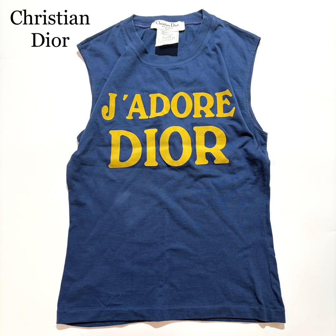 テイラー　クリスチャンディオール　タンクトップ　ガリアーノ期　ジャドール Christian Dior タンクトップ ガリアーノ期 JADORE DIOR - メルカリ