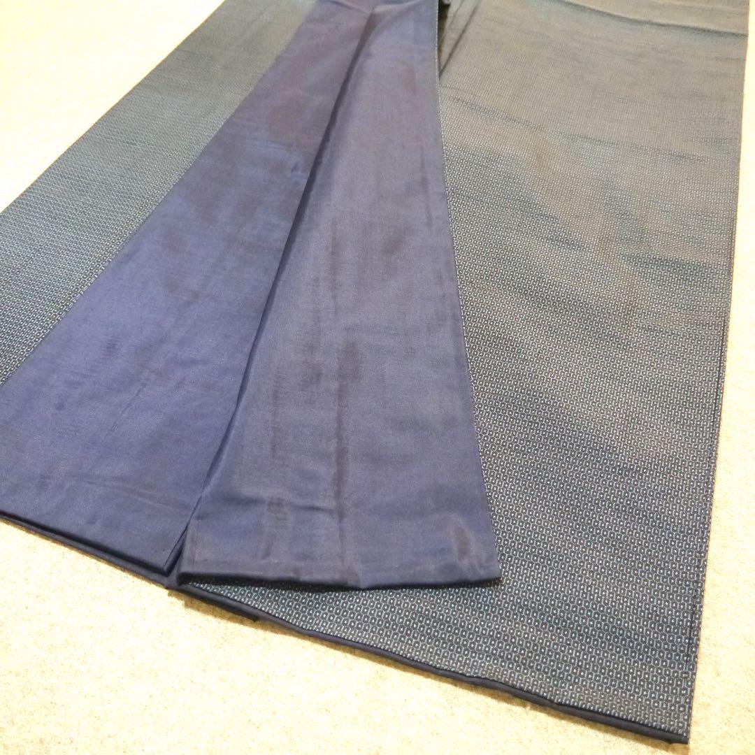超お値打ち‼️男物本場大島紬アンサンブル藍色系No.506 画像5